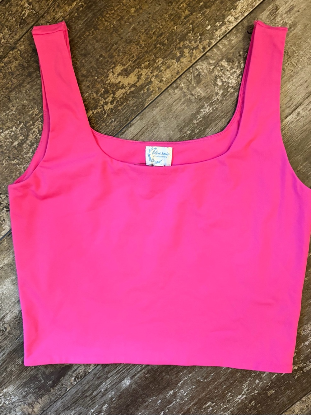 Francesca's blue rain Collections Hot Pink Scoop Tank